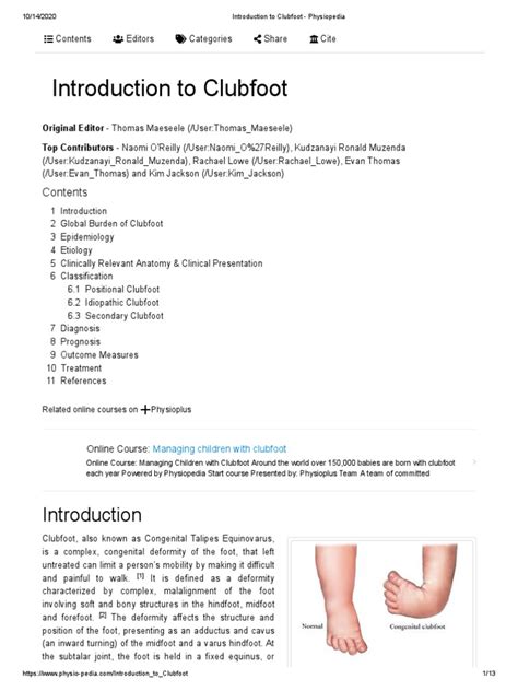 Introduction to Clubfoot 